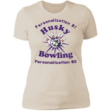 Load image into Gallery viewer, Bowling-purple text NL3900 Ladies' Boyfriend T-Shirt