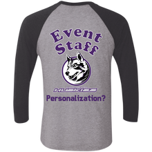 Load image into Gallery viewer, NL6051 Next Level Tri-Blend 3/4 Sleeve Baseball Raglan T-Shirt event