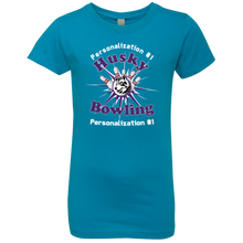 Load image into Gallery viewer, Bowling-white text NL3710 Girls' Princess T-Shirt