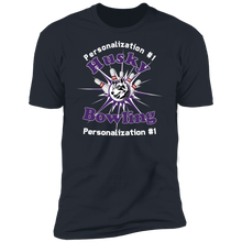 Load image into Gallery viewer, Bowling-white text NL3600 Premium Short Sleeve T-Shirt