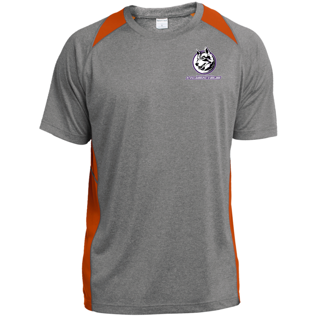 ST361 Sport-Tek Heather Colorblock Poly T-Shirt