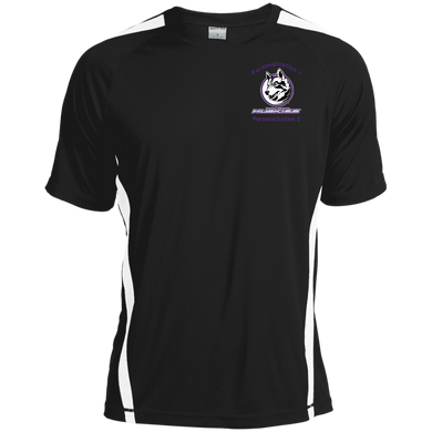 logo_outline_purple_text ST351 Sport-Tek Colorblock Dry Zone Crew