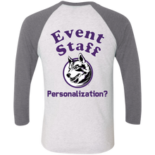 Load image into Gallery viewer, NL6051 Next Level Tri-Blend 3/4 Sleeve Baseball Raglan T-Shirt event
