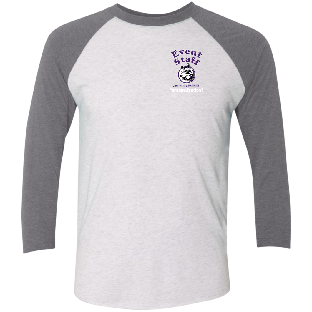 NL6051 Next Level Tri-Blend 3/4 Sleeve Baseball Raglan T-Shirt event