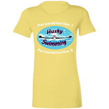 Load image into Gallery viewer, Swimming-white_text 6004 Ladies' Favorite T-Shirt