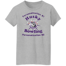 Load image into Gallery viewer, Bowling-purple text G500L Ladies' 5.3 oz. T-Shirt
