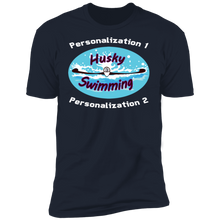 Load image into Gallery viewer, Swimming-white_text NL3600 Premium Short Sleeve T-Shirt