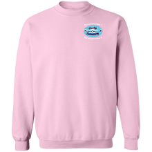 Load image into Gallery viewer, Swimming-white_text G180 Gildan Crewneck Pullover Sweatshirt  8 oz.
