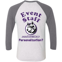 Load image into Gallery viewer, NL6051 Next Level Tri-Blend 3/4 Sleeve Baseball Raglan T-Shirt event