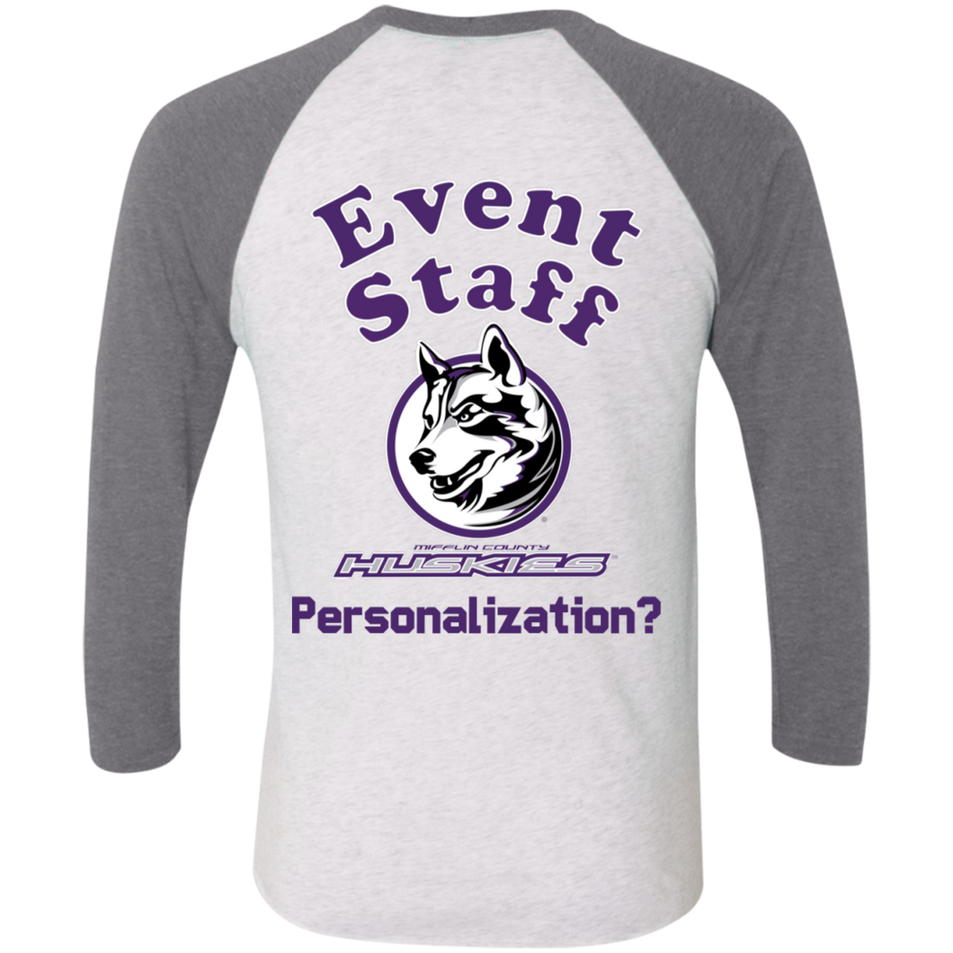 NL6051 Next Level Tri-Blend 3/4 Sleeve Baseball Raglan T-Shirt event