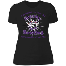 Load image into Gallery viewer, Bowling-purple text NL3900 Ladies' Boyfriend T-Shirt
