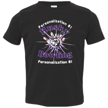 Load image into Gallery viewer, Bowling-white text 3321 Toddler Jersey T-Shirt