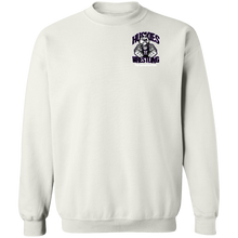 Load image into Gallery viewer, Wrestling-White-text G180 Gildan Crewneck Pullover Sweatshirt  8 oz.