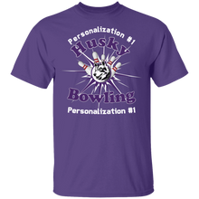 Load image into Gallery viewer, Bowling-white text G500B Youth 5.3 oz 100% Cotton T-Shirt