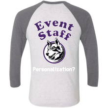 Load image into Gallery viewer, NL6051 Next Level Tri-Blend 3/4 Sleeve Baseball Raglan T-Shirt event