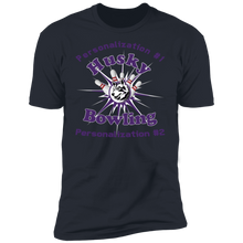 Load image into Gallery viewer, Bowling-purple text NL3600 Premium Short Sleeve T-Shirt