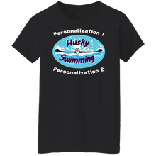 Load image into Gallery viewer, Swimming-white_text G500L Ladies' 5.3 oz. T-Shirt