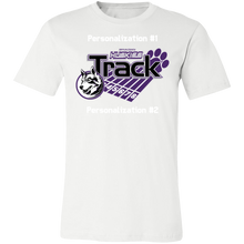 Load image into Gallery viewer, Track-white text 3001C Unisex Jersey Short-Sleeve T-Shirt