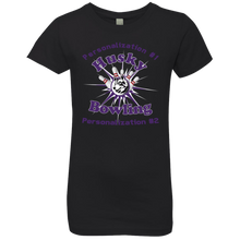 Load image into Gallery viewer, Bowling-purple text NL3710 Girls' Princess T-Shirt
