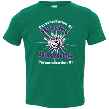 Load image into Gallery viewer, Bowling-white text 3321 Toddler Jersey T-Shirt