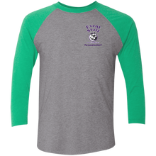 Load image into Gallery viewer, NL6051 Next Level Tri-Blend 3/4 Sleeve Baseball Raglan T-Shirt event