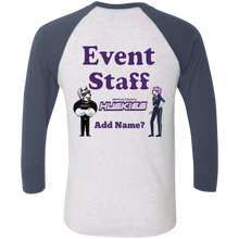 Load image into Gallery viewer, NL6051 Next Level Tri-Blend 3/4 Sleeve Baseball Raglan T-Shirt event