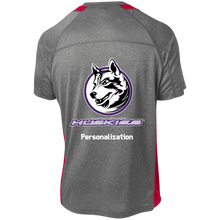 Load image into Gallery viewer, Logo with White Custom Text YST361 Sport-Tek Youth Colorblock Performance T-Shirt