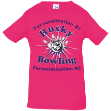 Load image into Gallery viewer, Bowling-purple text 3322 Infant Jersey T-Shirt