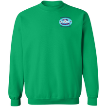 Load image into Gallery viewer, Swimming-purple_text G180 Gildan Crewneck Pullover Sweatshirt  8 oz.