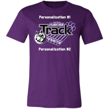Load image into Gallery viewer, Track-white text 3001C Unisex Jersey Short-Sleeve T-Shirt