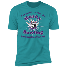 Load image into Gallery viewer, Bowling-purple text NL3600 Premium Short Sleeve T-Shirt