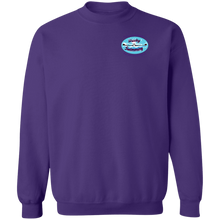 Load image into Gallery viewer, Swimming-purple_text G180 Gildan Crewneck Pullover Sweatshirt  8 oz.