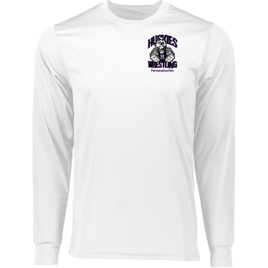 Wrestling-Purple-text 788 Augusta LS Wicking T-Shirt