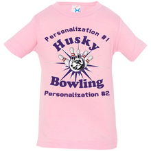 Load image into Gallery viewer, Bowling-purple text 3322 Infant Jersey T-Shirt