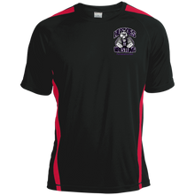 Load image into Gallery viewer, Wrestling-Purple-text ST351 Sport-Tek Colorblock Dry Zone Crew