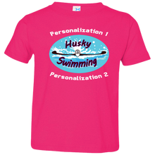 Load image into Gallery viewer, Swimming-white_text 3321 Toddler Jersey T-Shirt