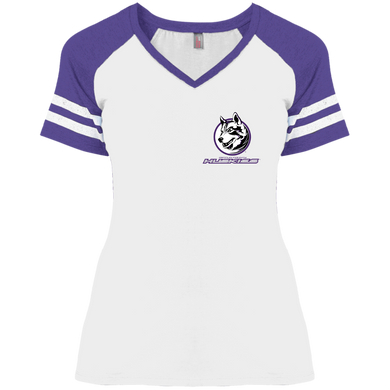 DM476 District Ladies' Game V-Neck T-Shirt