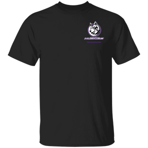 Logo with Purple custom text G500 Gildan 5.3 oz. T-Shirt