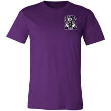 Load image into Gallery viewer, Wrestling-Purple-text 3001C Bella + Canvas Unisex Jersey Short-Sleeve T-Shirt