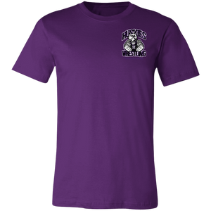 Wrestling-Purple-text 3001C Bella + Canvas Unisex Jersey Short-Sleeve T-Shirt