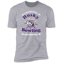 Load image into Gallery viewer, Bowling-white text NL3600 Premium Short Sleeve T-Shirt