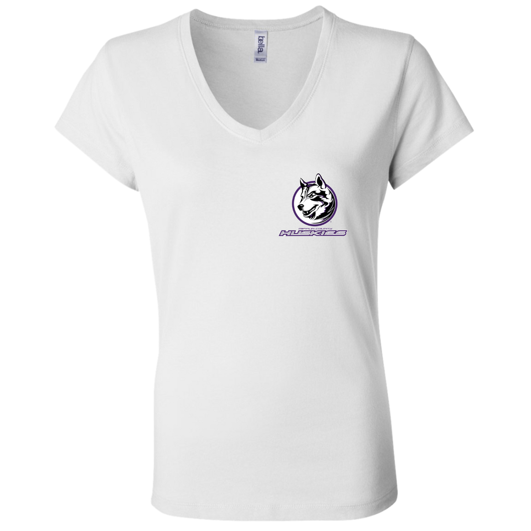 B6005 Bella + Canvas Ladies' Jersey V-Neck T-Shirt