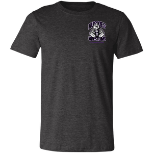 Wrestling-Purple-text 3001C Bella + Canvas Unisex Jersey Short-Sleeve T-Shirt