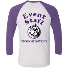 Load image into Gallery viewer, NL6051 Next Level Tri-Blend 3/4 Sleeve Baseball Raglan T-Shirt event