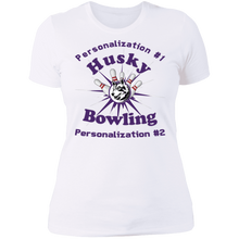 Load image into Gallery viewer, Bowling-purple text NL3900 Ladies' Boyfriend T-Shirt