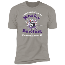 Load image into Gallery viewer, Bowling-white text NL3600 Premium Short Sleeve T-Shirt