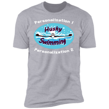 Load image into Gallery viewer, Swimming-white_text NL3600 Premium Short Sleeve T-Shirt