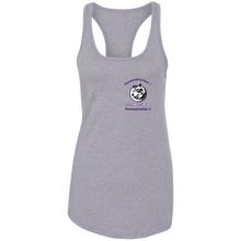 Load image into Gallery viewer, logo_outline_purple_text NL1533 Next Level Ladies Ideal Racerback Tank