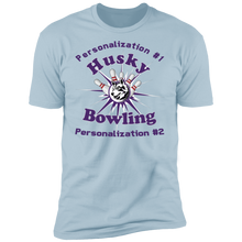 Load image into Gallery viewer, Bowling-purple text NL3600 Premium Short Sleeve T-Shirt