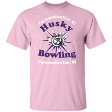 Load image into Gallery viewer, Bowling-white text G500B Youth 5.3 oz 100% Cotton T-Shirt